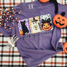 Load image into Gallery viewer, Spooky Season Stripes Soft Graphic Tee