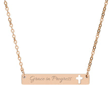 Load image into Gallery viewer, Grace in Progress Necklace | Motivational Affirmation Jewelry | Inspirational Quote Pendant | Gift for Women