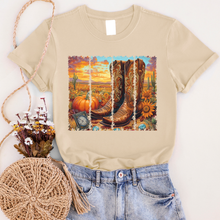 Load image into Gallery viewer, Boot Fall Sunset Graphic Tee
