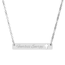 Load image into Gallery viewer, Fearless Energy Necklace | Motivational Affirmation Jewelry | Inspirational Quote Pendant | Gift for Women