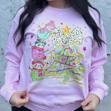 Load image into Gallery viewer, Snowman Tree Graphic Crewneck