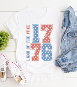 1776 Land of the Free Graphic Tee
