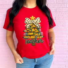 Load image into Gallery viewer, Christmas Teacher Yarn Graphic Tee