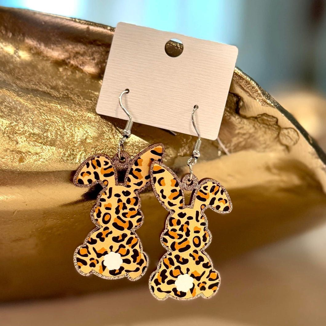 Leopard Bunny Dangle Earring