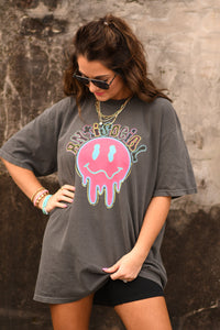 Antisocial Neon Smiley Tee