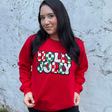 Load image into Gallery viewer, Holly Jolly Patch Graphic Crewneck