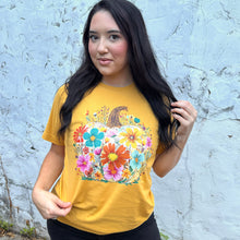 Load image into Gallery viewer, Floral Fall Pumpkin Graphic Tee