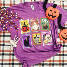 Load image into Gallery viewer, Halloween Cartoon Stamps Soft Graphic Tee