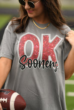 Load image into Gallery viewer, OK Sooners Faux Sparkle Tee