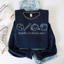 Load image into Gallery viewer, Baseball Is My Favorite Season Graphic Tee