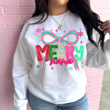 Load image into Gallery viewer, Merry Colorful (Custom Name) Graphic Crewneck