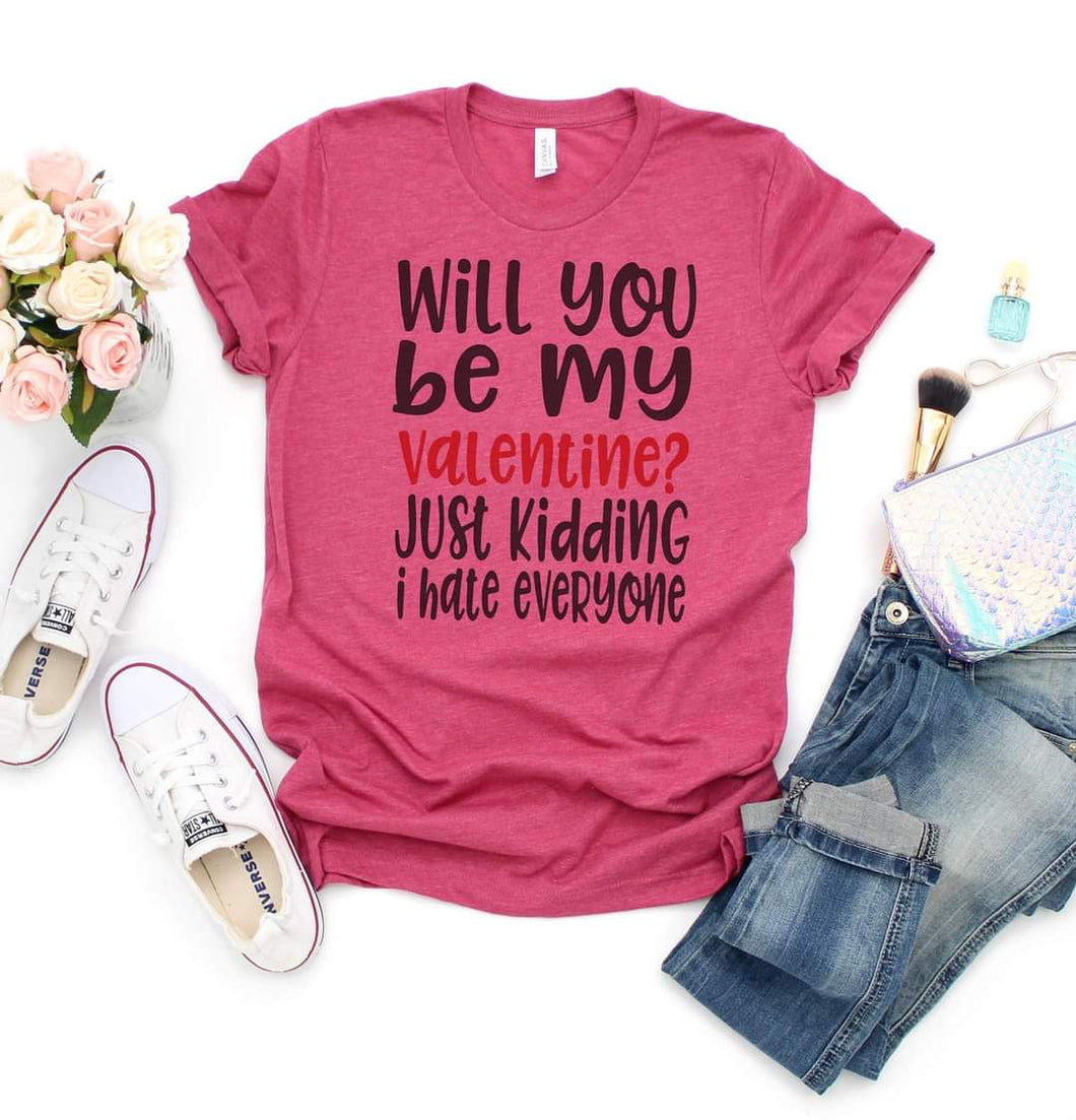Will you be my Valentine Graphic Tee