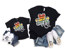 Load image into Gallery viewer, Rainbow Shamrock Graphic Tee