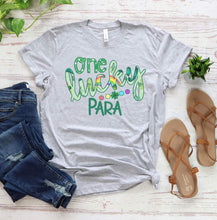 Load image into Gallery viewer, Personalized One Lucky St Patrick&#39;s Day Graphic Tee