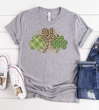 Load image into Gallery viewer, Leopard Shamrocks Graphic Tee