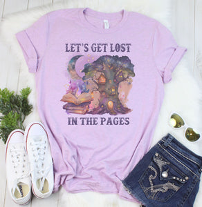 Let's Get Lost in the Pages Graphic Tee