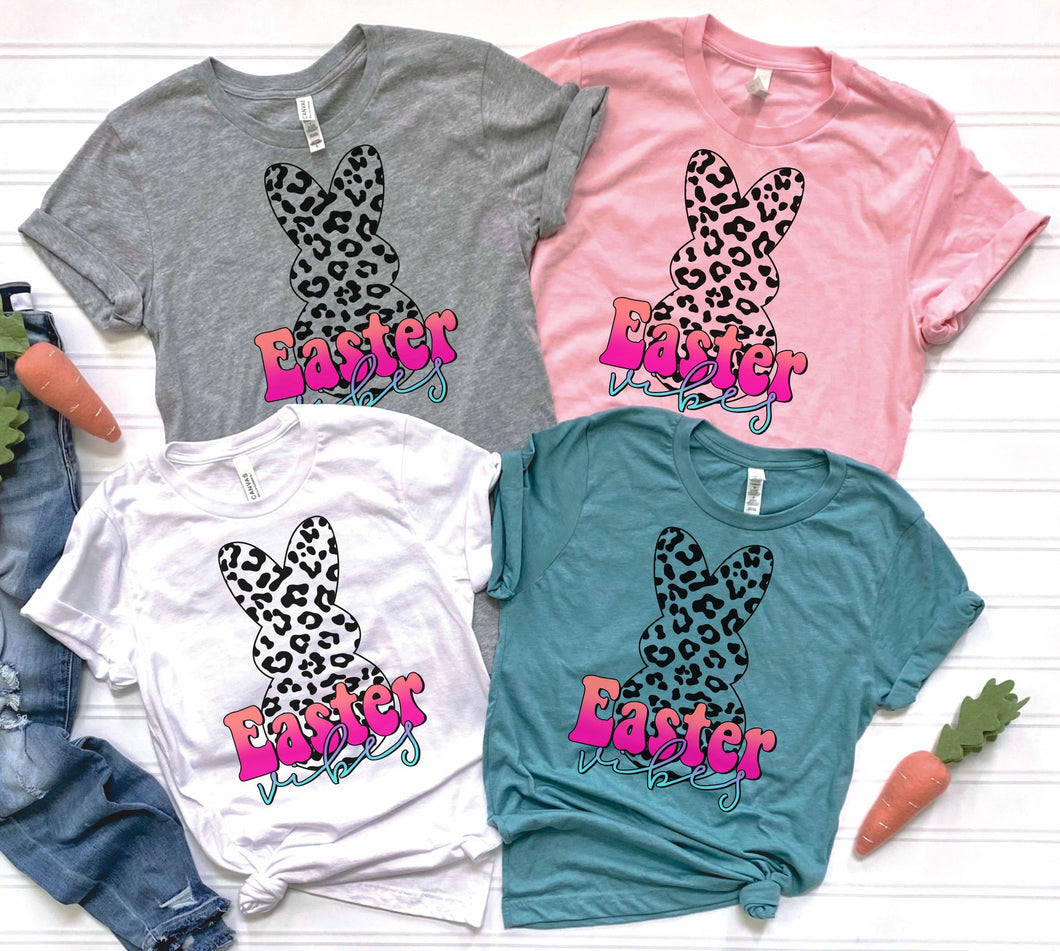 Leopard Easter Vibes Bunny Graphic Tee