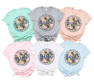 Personalized Floral Mother's Day Graphic Tee