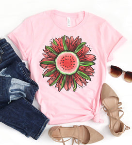 Watermelon Sunflower Graphic Tee