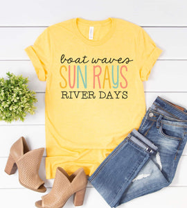 Boat Waves River Days Graphic Tee