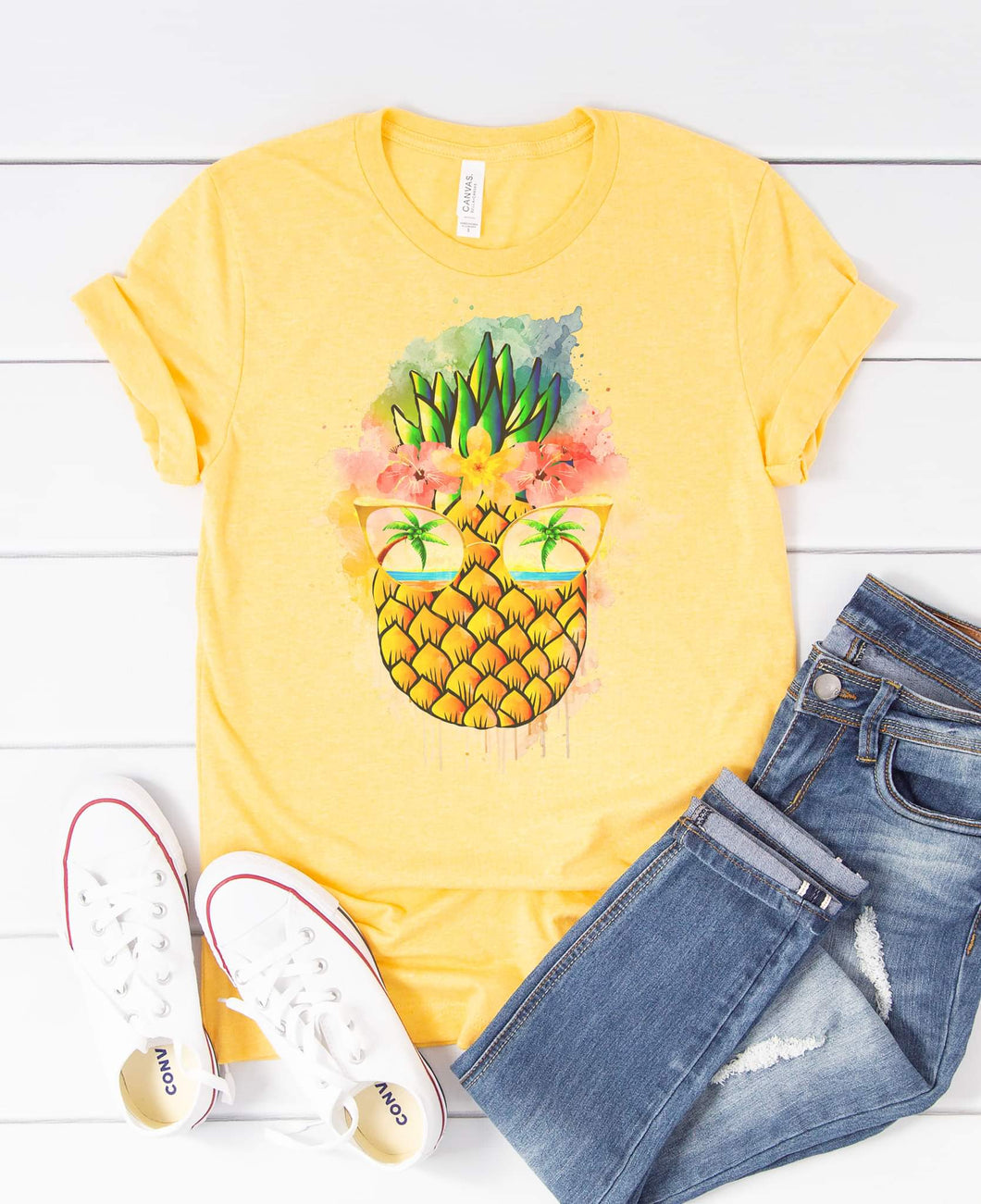 Water Color Pineapple Graphic Tee