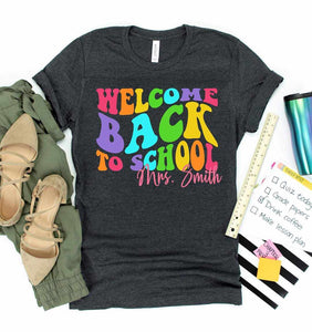 Personalized Welcome Back to School Graphic Tee