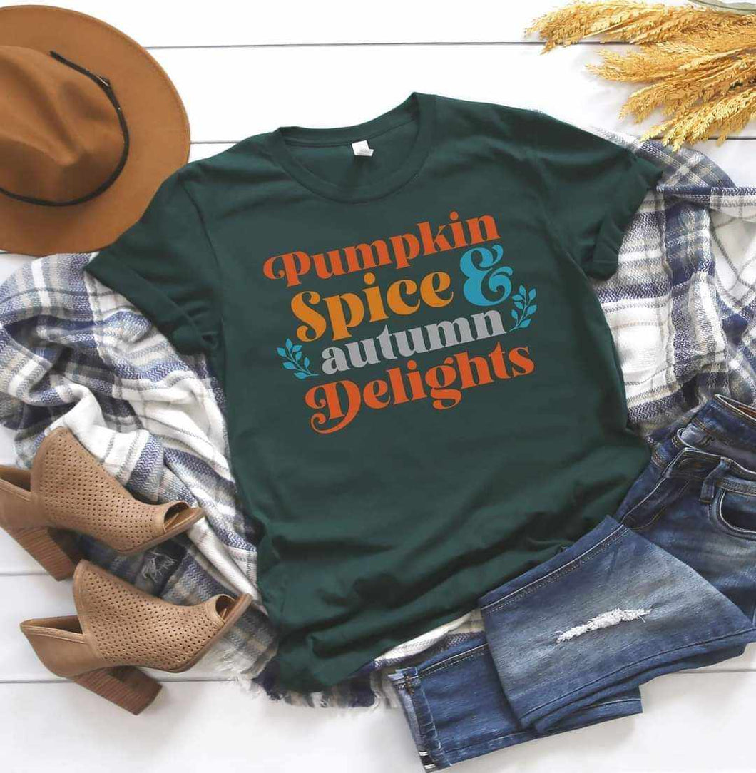 Pumpkin Spice and Autumn Delights Graphic Tee