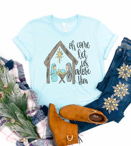 Oh Come Let us Adore Him Graphic Tee