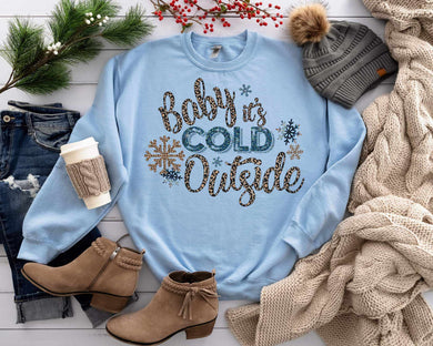 Baby It's Cold Outside Leopard Graphic Tee
