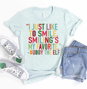 I just Like Smiling Graphic Tee