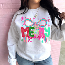 Load image into Gallery viewer, Merry Colorful (Custom Name) Graphic Crewneck