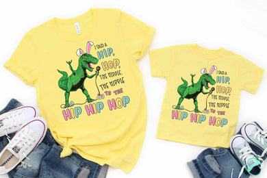 Easter Dino Hip Hip Hop Graphic Tee