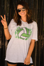 Load image into Gallery viewer, Green Volleyball Splatter Tee