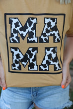 Load image into Gallery viewer, Cowprint Mama Square Graphic Tee