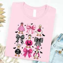 Load image into Gallery viewer, Pink Halloween Geese Graphic Tee