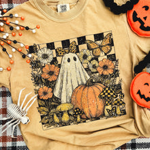 Load image into Gallery viewer, Checker Ghost Floral Soft Graphic Tee