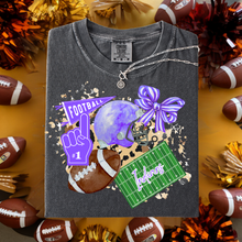 Load image into Gallery viewer, Choose Your Mascot and Colors Football Collage Graphic Tee