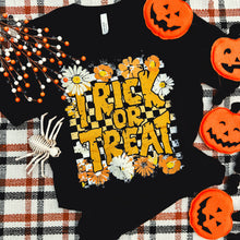 Load image into Gallery viewer, Trick Or Treat Checker Soft Graphic Tee