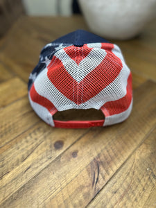 Blue American Flag Snap Adjustment Back Hat