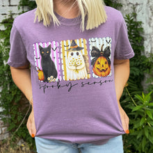 Load image into Gallery viewer, Spooky Season Stripes Soft Graphic Tee