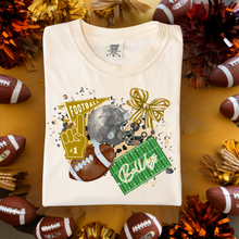 Load image into Gallery viewer, Choose Your Mascot and Colors Football Collage Graphic Tee