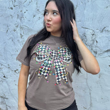 Load image into Gallery viewer, Christmas Lights Bow  Graphic Tee