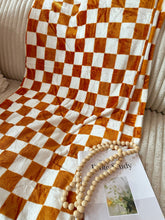 Load image into Gallery viewer, Gold RTS Checkered Throw Blanket