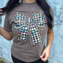 Load image into Gallery viewer, Christmas Lights Bow  Graphic Tee