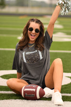 Load image into Gallery viewer, Pepper Faux Glitter Football Tee