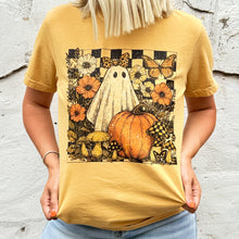 Load image into Gallery viewer, Checker Ghost Floral Soft Graphic Tee