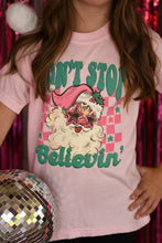 Load image into Gallery viewer, Don’t Stop Believin’ Santa Mommy &amp; Me Tee