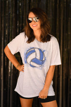 Load image into Gallery viewer, Blue Volleyball Splatter Tee