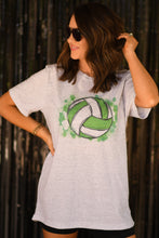 Load image into Gallery viewer, Green Volleyball Splatter Tee