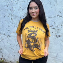 Load image into Gallery viewer, The Hell I Won't Raccoon Graphic Tee